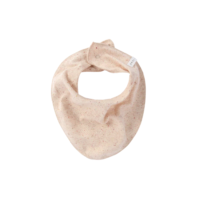 ORGANIC BABY BIB. BEIGE SPECKLED
