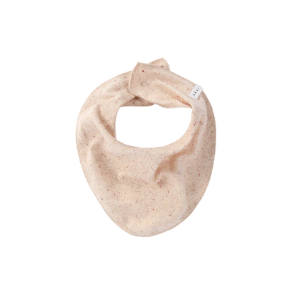 ORGANIC BABY BIB. BEIGE SPECKLED