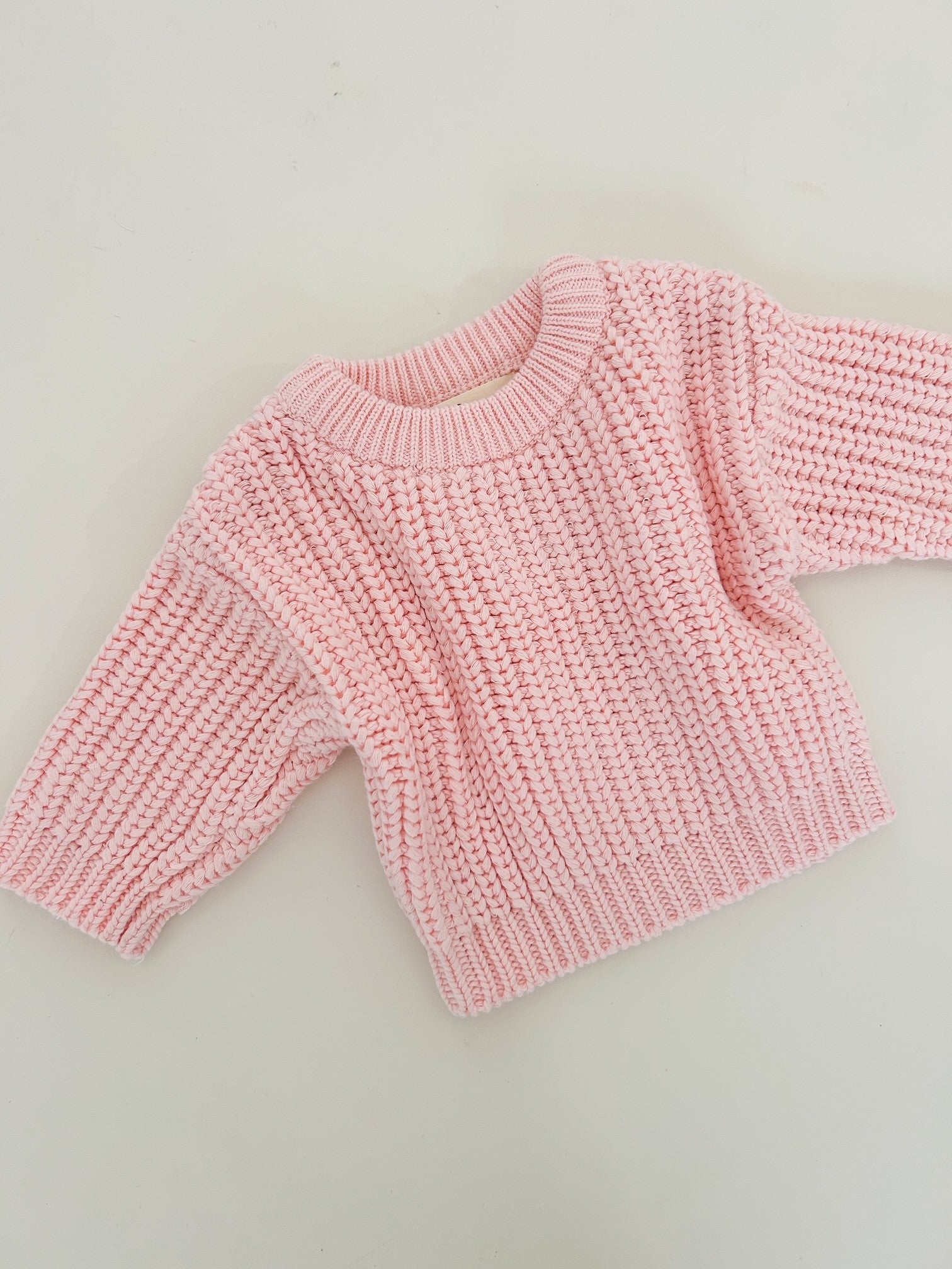 Baby pink knitted outlet jumper