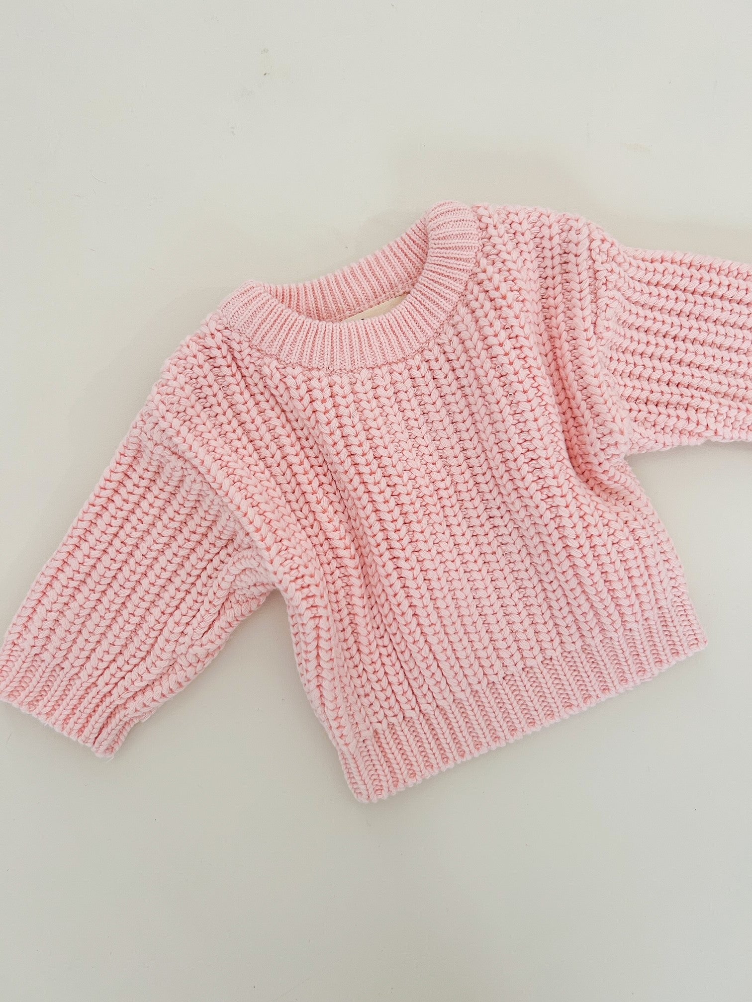 CHUNKY KNIT JUMPER - PINK
