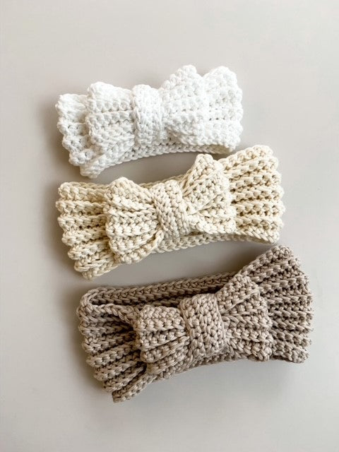 HANDMADE CROCHET BOW HEADBAND