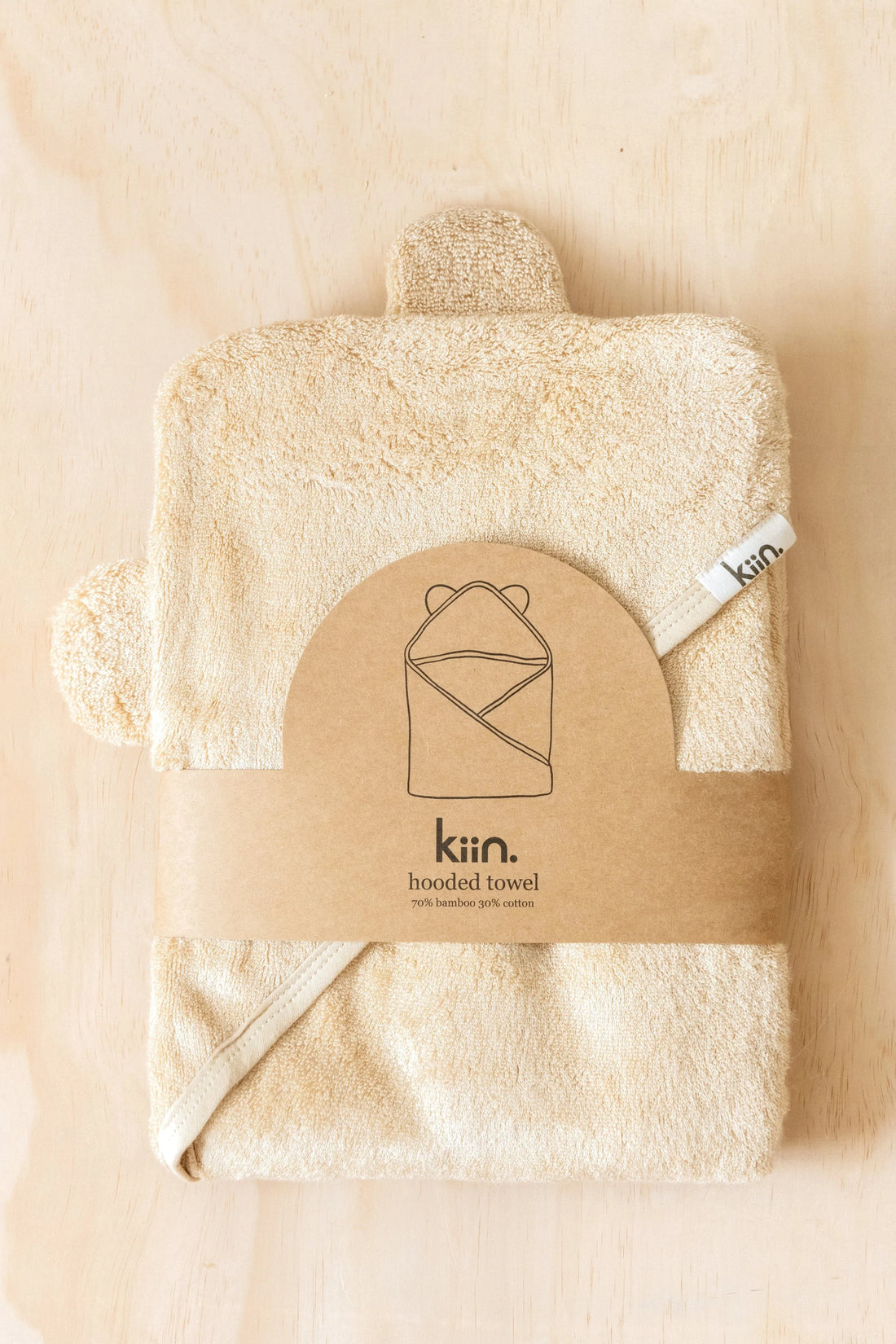 HOODED TOWEL - OAT