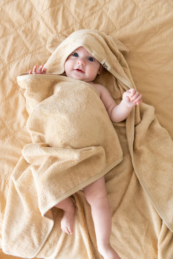HOODED TOWEL - OAT