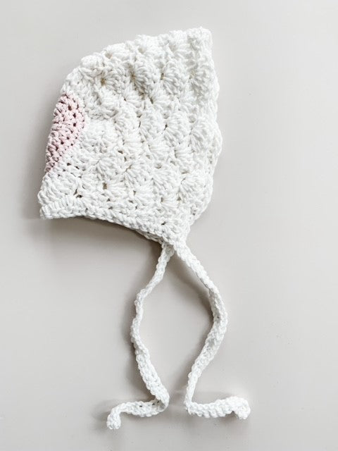 LOVE HEART BABY BONNET