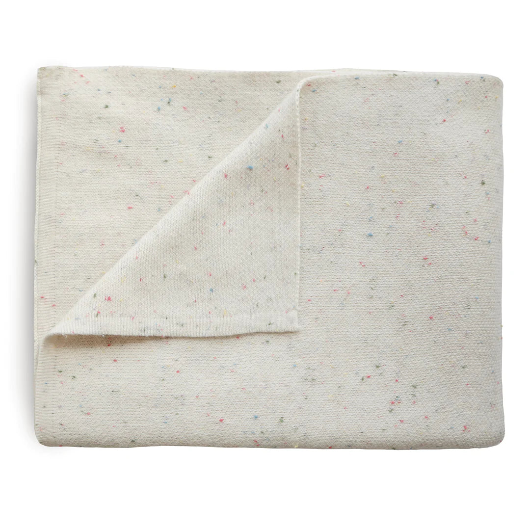 KNITTED BABY BLANKET | CONFETTI IVORY