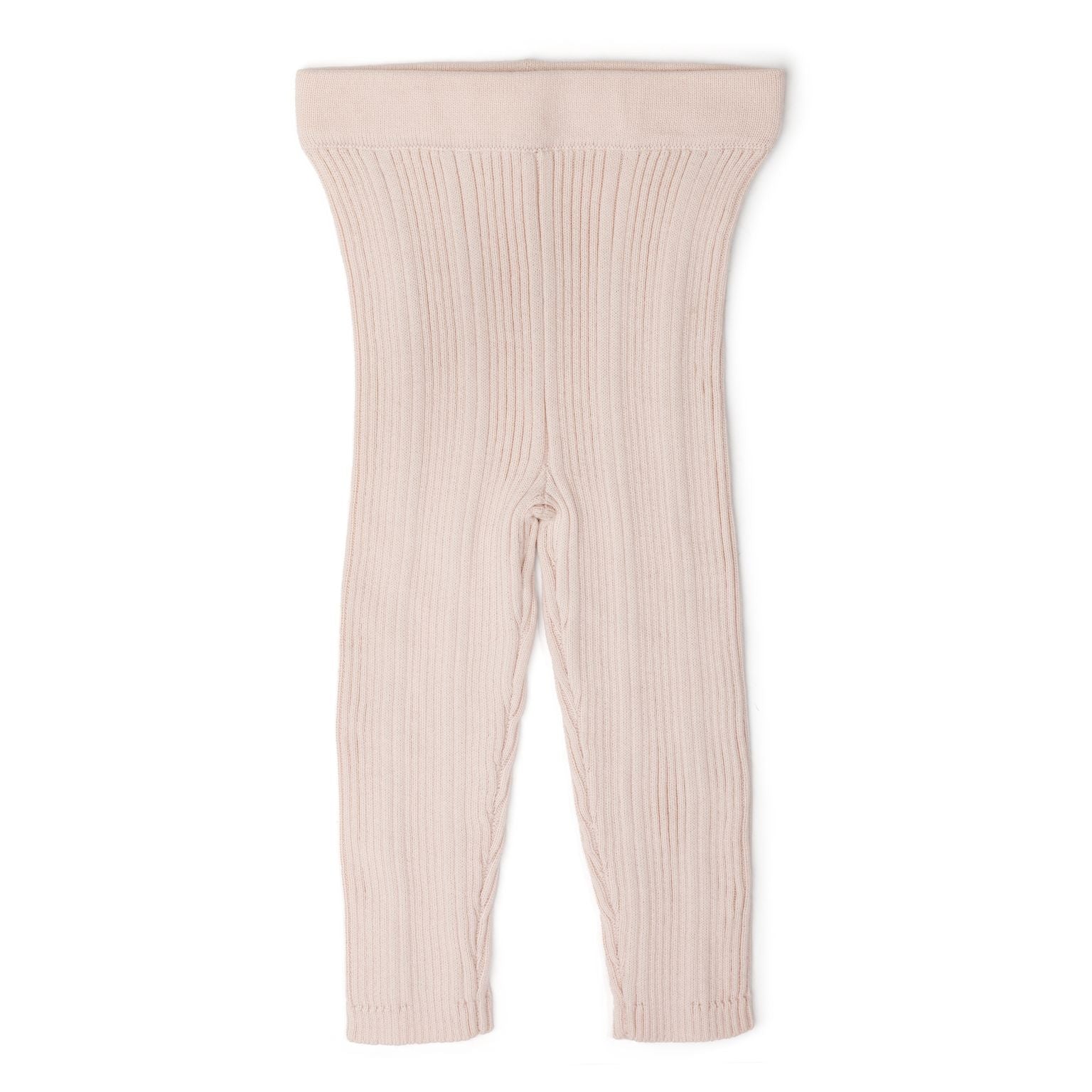 RIBBED ORGANIC LEGGINGS - PINK SALT