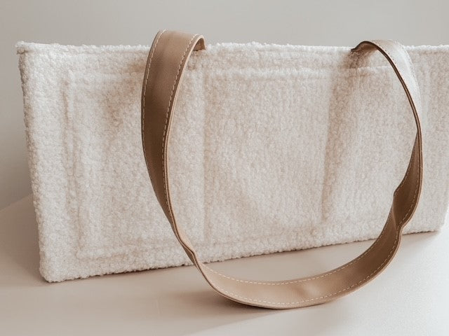NAPPY CADDY ORGANISER - TEDDY | BEIGE HANDLES **SECONDS**