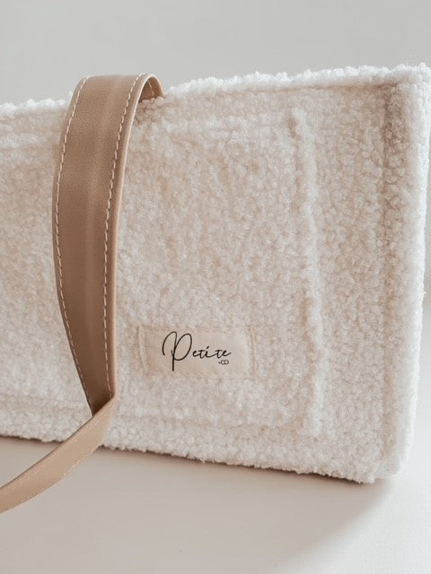 NAPPY CADDY ORGANISER - TEDDY | BEIGE HANDLES **SECONDS**