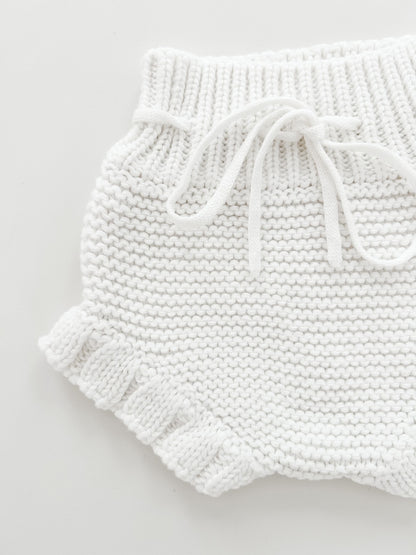 KNIT BLOOMERS - WHITE