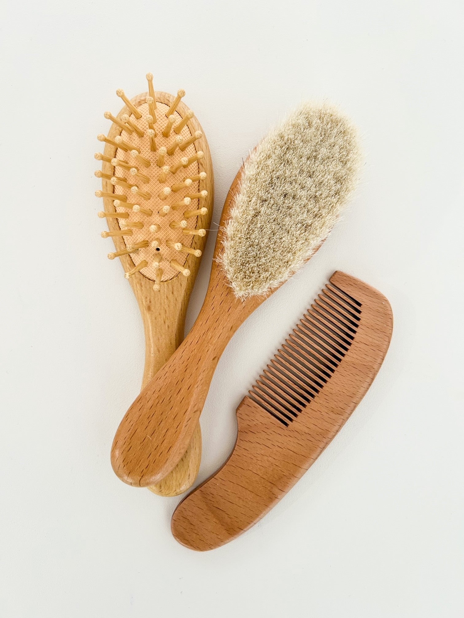 WOODEN BABY BRUSH SET