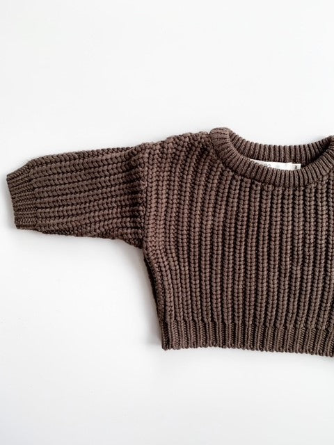 CHUNKY KNIT JUMPER - CHOCOLATE