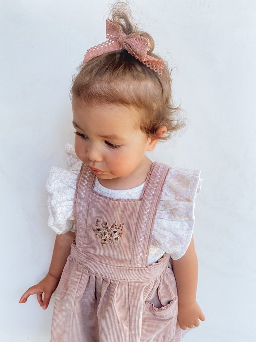 toddler lace bow hair clip girl