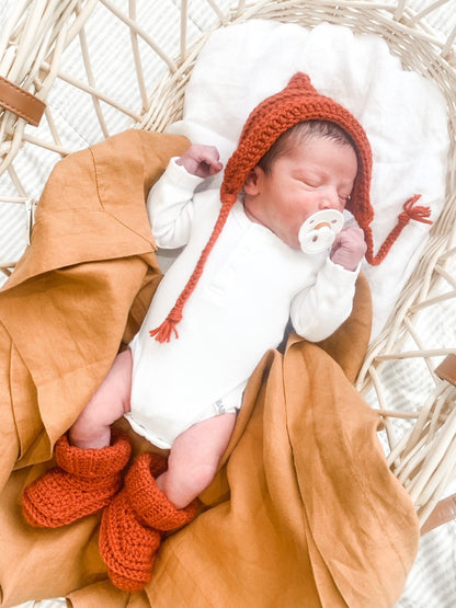 newborn baby handmade crochet hat bonnet beanie