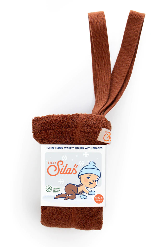 TEDDY WARMY FOOTED TIGHTS | CINNAMON